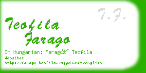 teofila farago business card